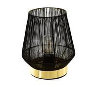 Lampe à poser ESCANDIDOS E27 1X40W en acier noir et laiton D220mm