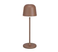 Lampe à poser extérieure MANNERA IP54 LED 2,2W en aluminium et acier brun rouille D110mm