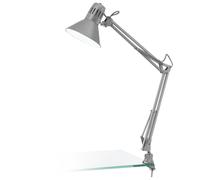 Lampe à poser FIRMO E27 1X40W en acier et matière synthétique argent 730x0mm