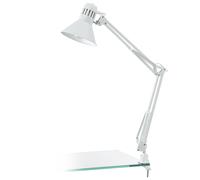 Lampe à poser FIRMO E27 1X40W en acier et matière synthétique blanc brillant 730x0mm
