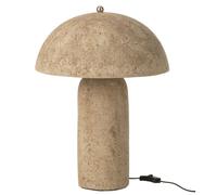 Lampe à poser forme champignon en papier mâché Beige foncé 37x36x50 cm