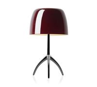 Lampe à Poser Foscarini Lumiere Grande Rouge Cerise Noir Chromé avec Variateur