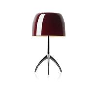 Lampe à Poser Foscarini Lumiere Piccola Rouge Cerise Noir Chromé avec Variateur