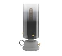 Lampe à poser GARGRAVE E27 1X40W en acier gris et laiton brossé D110mm