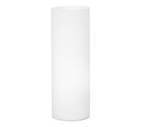 Eglo Lampe de table GEO, 1 lampadaire à flamme, lampe de chevet en verre, couleur : blanc, verre : opale mat, douille : E27, interrupteur inclus