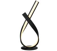 HomCom Lampe de table Spirale LED - cadre aluminium, interrupteur rotatif, 21x15x43 cm Noir