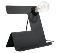 Lampe De Table Lampe De Nuit Éclairage De Chambre Noir 1 Douille H 24 Cm
