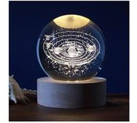 Veilleuse boule de cristal système solai
