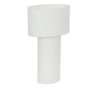 Lampe à poser, lampadaire droit en Polyester et Acier coloris blanc - Longueur 58 x Profondeur 37,5 x Hauteur 115 cm