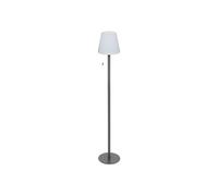 Lampe à poser, lampadaire droit en polypropylène et métal coloris Gris Graphite, blanc - diamètre 18 x Hauteur 108 cm - -