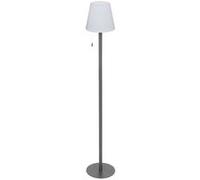 Lampe à poser, lampadaire droit en polypropylène et métal coloris Gris Graphite, blanc - diamètre 18 x Hauteur 108 cm - PEGANE - Gris