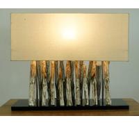 Lampe à Poser/lampe à Poser Vitoria, en Bali, Spécimen Unique Fait Main en Matériau Naturel, Bois Flotté, Coton - Modèle Vitoria, Boisflotté, 42x50x18 cm, Lampes de Table en Matériaux Naturels