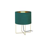 Lampe à poser lampe de chevet lampe de salon métal textile couleur pétrole H 32 cm