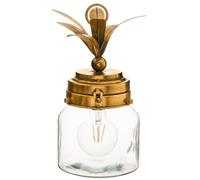 Atmosphera Lampe LED Ananas en verre Doré 33 cm