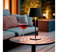 Lampe À Poser Led Extérieure Portative Aluminium 1,2 W Avec Batterie Rechargeable Willox Noir