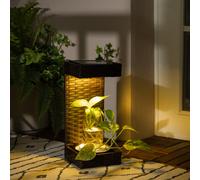 Lampe à Poser LED Extérieure Solaire Agra Marron foncé