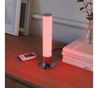 Lampe À Poser Led Fria Cylindre Rvb Télécommande transparent, chrome