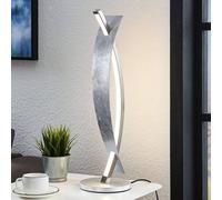 Lampe à poser LED Marija Lucande, dimmable, argenté, Salon / Salle à manger, Métal, Moderne, Lampe a poser LED