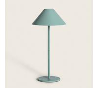 LEDKIA LIGHTING - Lampe à Poser LED 3W Portable Extérieure | Batterie Rechargeable USB | Design Moderne Prisme | Lumière Ajustable | Usage Polyvalent, Vert Céladon, Métal