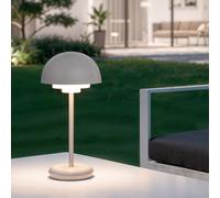 TechBrey Lampe à Poser LED Portable Extérieure avec Batterie USB Rechargeable Métal Galdan Taupe Taupe G