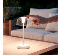 Lampe à Poser LED Portable pour Extérieur Métal avec Batterie Rechargeable Lendora Beige