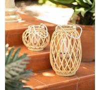 Lampe à Poser LED Portable Rotin Big Alejandría