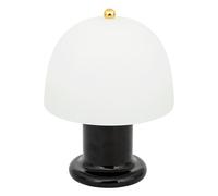 Atmosphera Lampe à poser LED Rick 21 cm Noir – à piles, acier et verre
