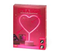 Legami – Lampe LED néon It's a Sign, cœur H 30,5 cm multicolore, USB ou piles