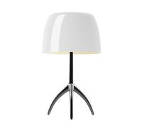 Foscarini Lumiere Grande Tavolo avec interrupteur Tischleuchte, noir-chrome / blanc chaud