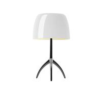 Lampe à Poser Lumiere Piccola Blanc Chaud Noir Chromé Noir avec Variateur