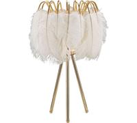 Lampe à poser Mauro Ferretti support de plume E27 Ø 40x60 cm blanc doré