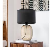 Lampe à poser Melody TK Lighting, noir, Salon / Salle à manger, Textile / Tissu / Soie, Lampe à poser