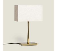 Lampe À Poser Métal Et Tissu Avec Port Usb Et Interrupteur Tactile Katie Doré