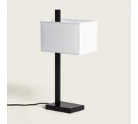 Lampe À Poser Métal Et Tissu Avec Port Usb Et Interrupteur Tactile Malena Noir