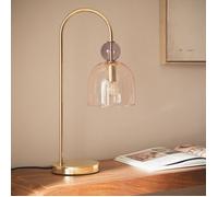 Lampe à Poser Métal et Verre Baudelaire Rose