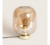 LEDKIA LIGHTING Lampe à Poser Métal et Verre Nélida Ambre