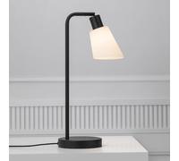 Lampe À Poser Molli, Abat-Jour Verre, Interrupteur blanc, noir