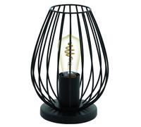 Lampe à poser NEWTOWN E27 1X60W en acier noir D160mm