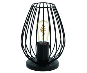 Lampe à poser NEWTOWN E27 1X60W en acier noir D160mm
