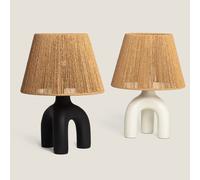 Lampe à Poser Papier Tressé et Résine Otilia
