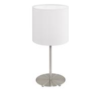 Lampe à poser PASTERI E27 1X60W en acier nickel mat D180mm