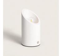 Lampe À Poser Plâtre Rise Uplighter Avec Batterie Usb Rechargeable Blanc