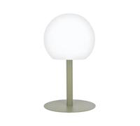 Lampe à poser POP - boule kaki rechargeable en métal LED IP44 400 lumens CCT et dimmable hauteur ajustable