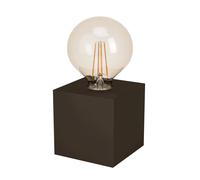 Lampe à poser PR2 E27 1X40W en acier bronze foncé 100x100x100mm