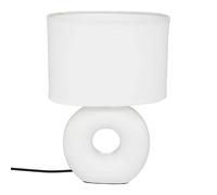 Atmosphera Lampe à poser Baru céramique blanche mate H26 cm