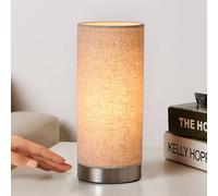 Lindby Lampe à poser Ronja intensité variable (Moderne) en Beige Textile e. a. pour Chambre coucher (1 lampe,à E14), textile