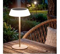 Lampe à Poser Solaire Extérieur LED 1.2W Métal Aldana Crème