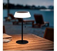 Lampe à Poser Solaire Extérieur LED 1.2W Métal Aldana Noir