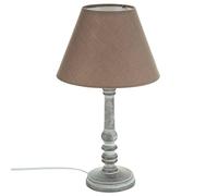 Lampe ""Leo"" gris taupe H36cm - Atmosphera createur d'interieur - Taupe