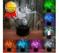 Lampe à poser - TD® - Moto 3D - Multicolore - Tactile - LED intégrée